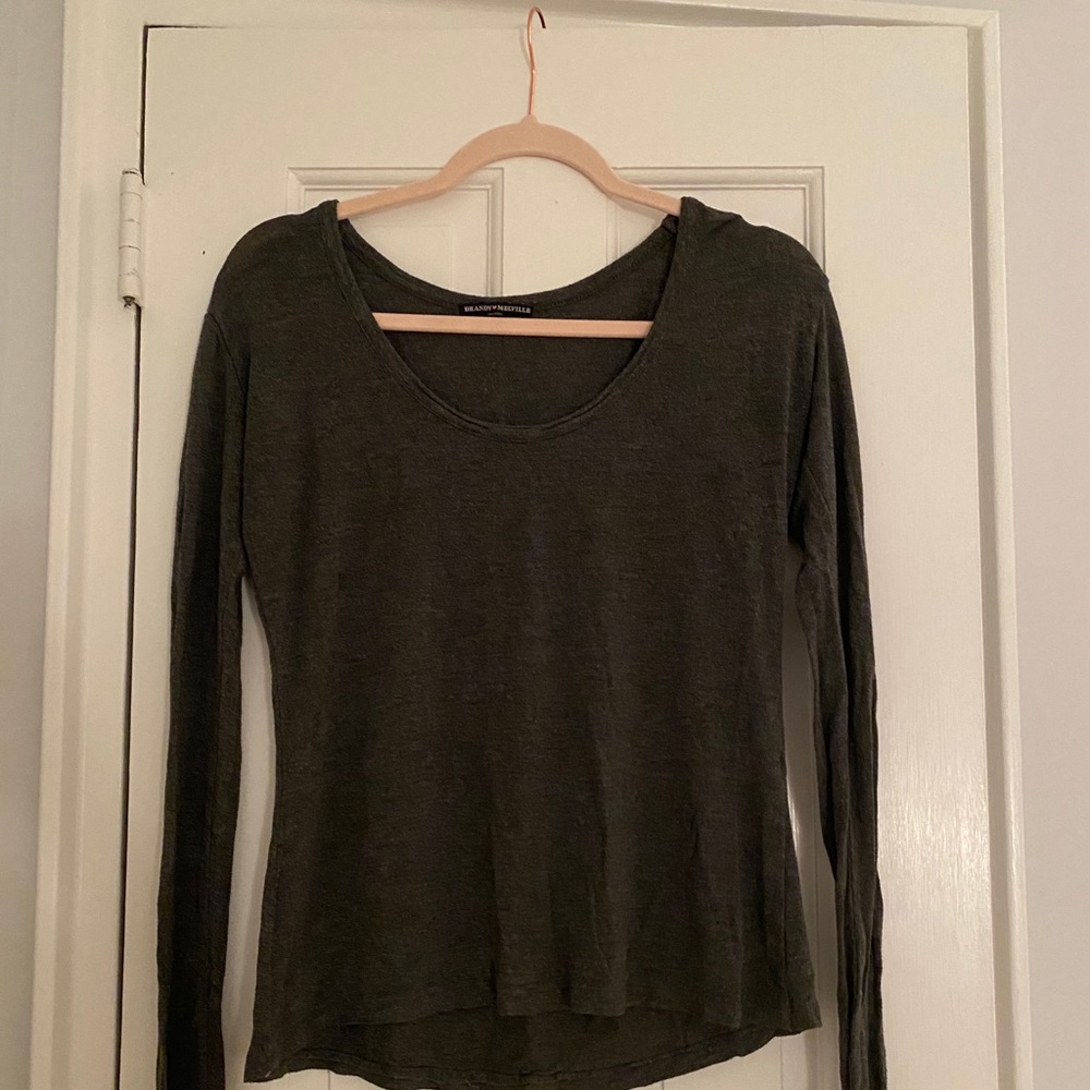 grey long sleeve brandy top